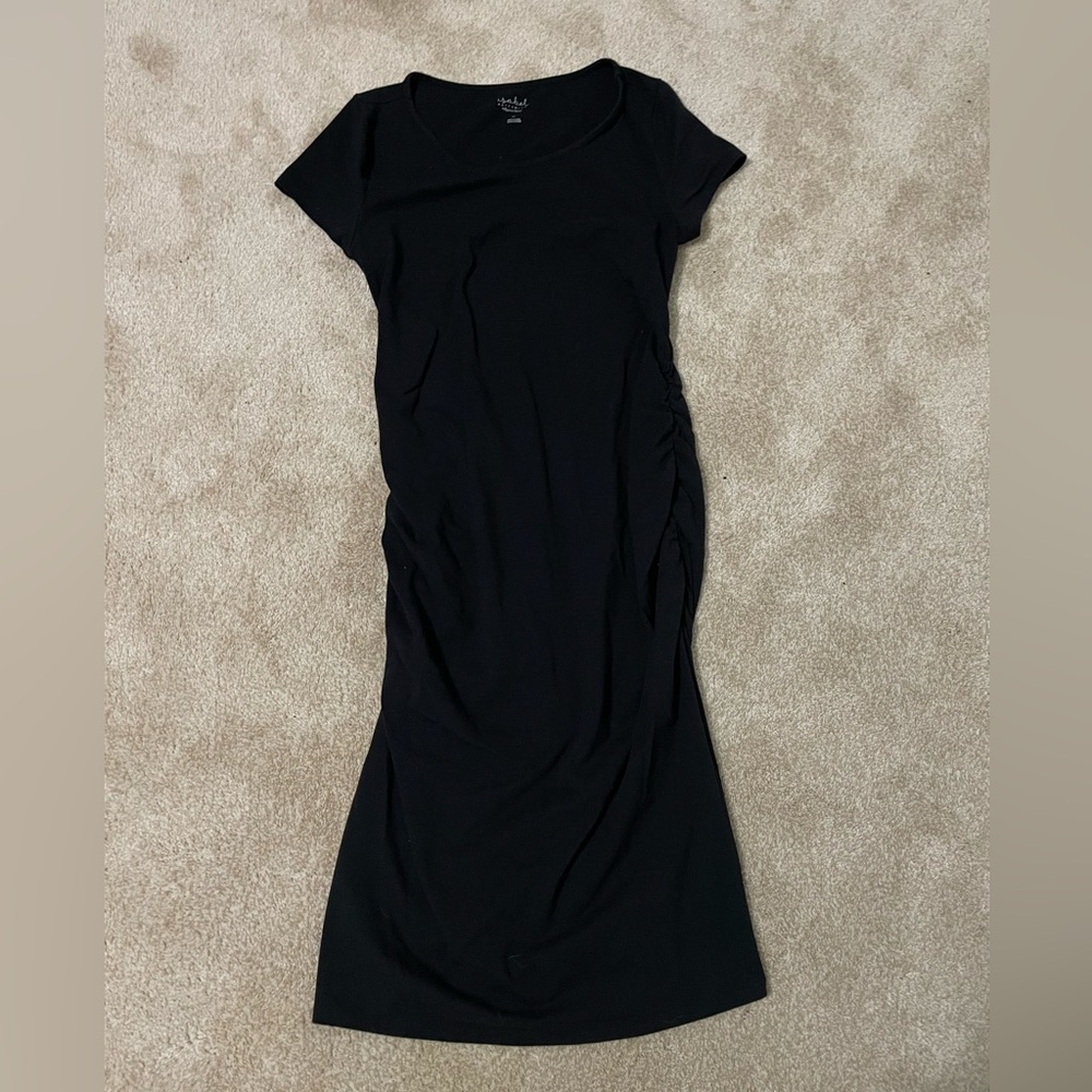 Black maternity t-shirt dress